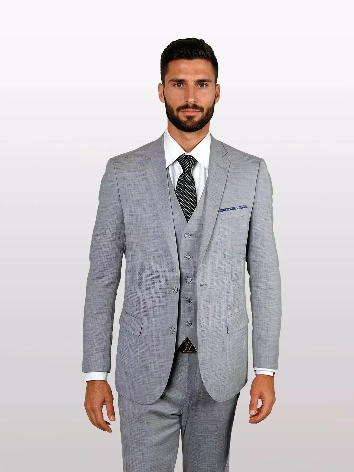 Statement Men's Dusty Grey 100% Wool Slim Fit Suits