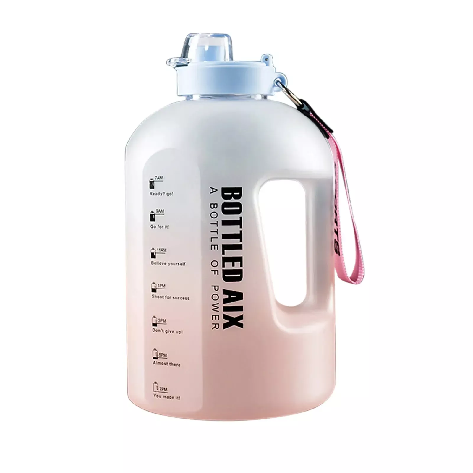 Stay HydratedLarge Capacity Water Bottle with Time Markers