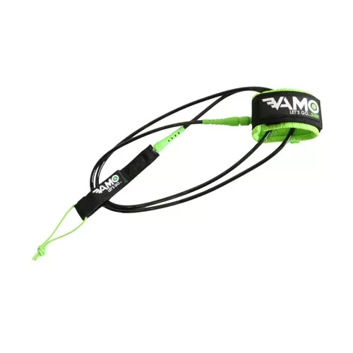 Straight 6' Stubby Surf Leash - Green