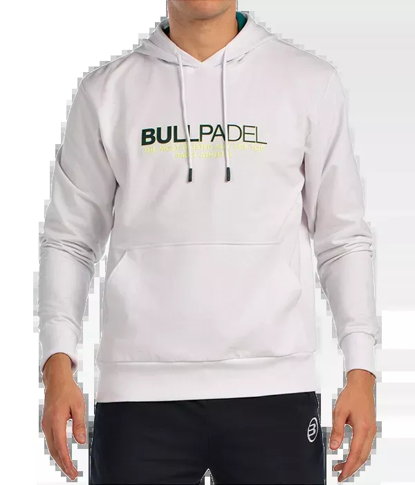 Sudadera Bullpadel Boyen White 2025