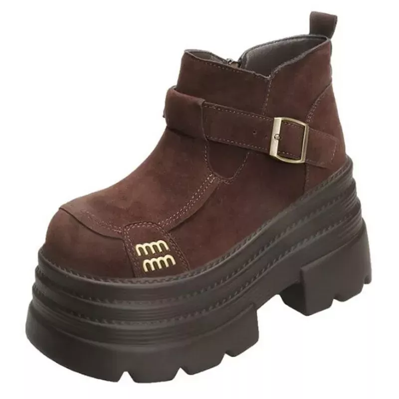 Suede Platform Ankle BootsWomen's FashionPunk Style