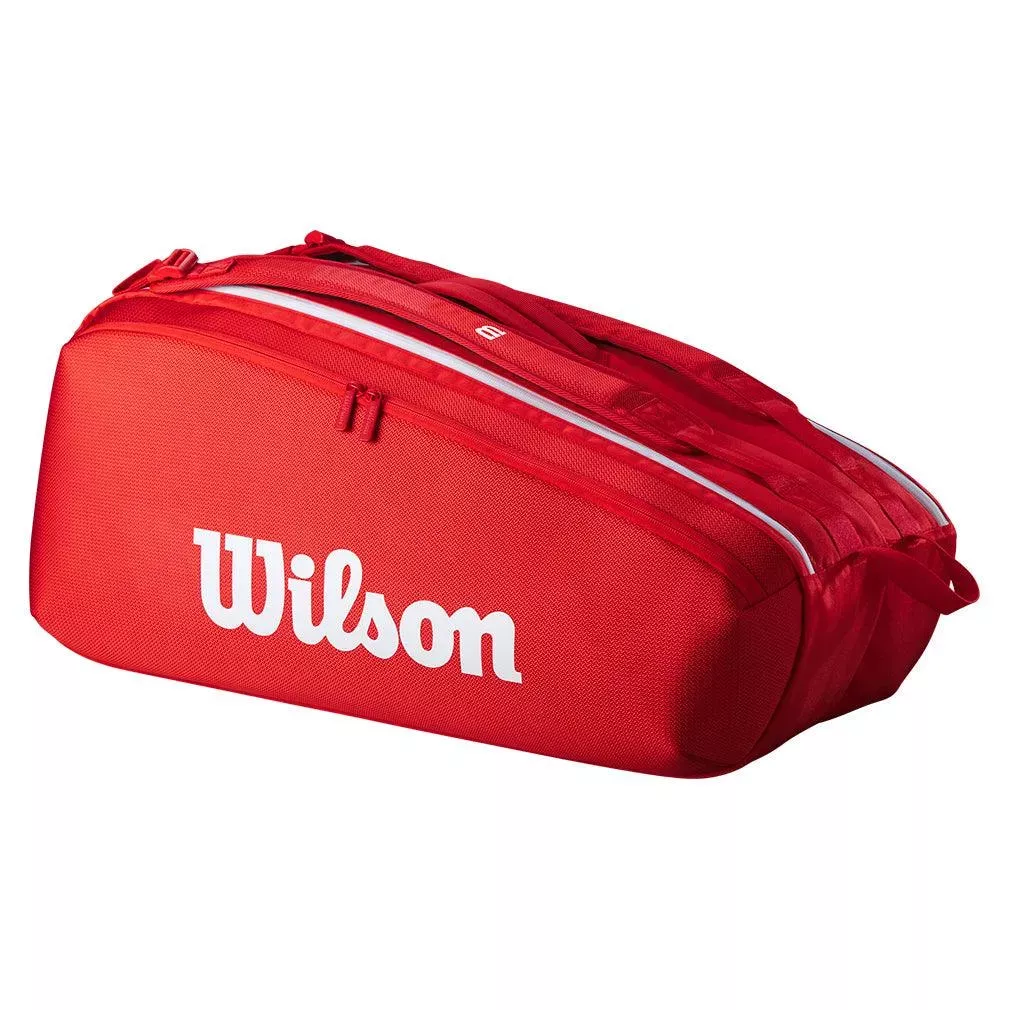 Super Tour 2025 9 Pack Tennis Bag Red