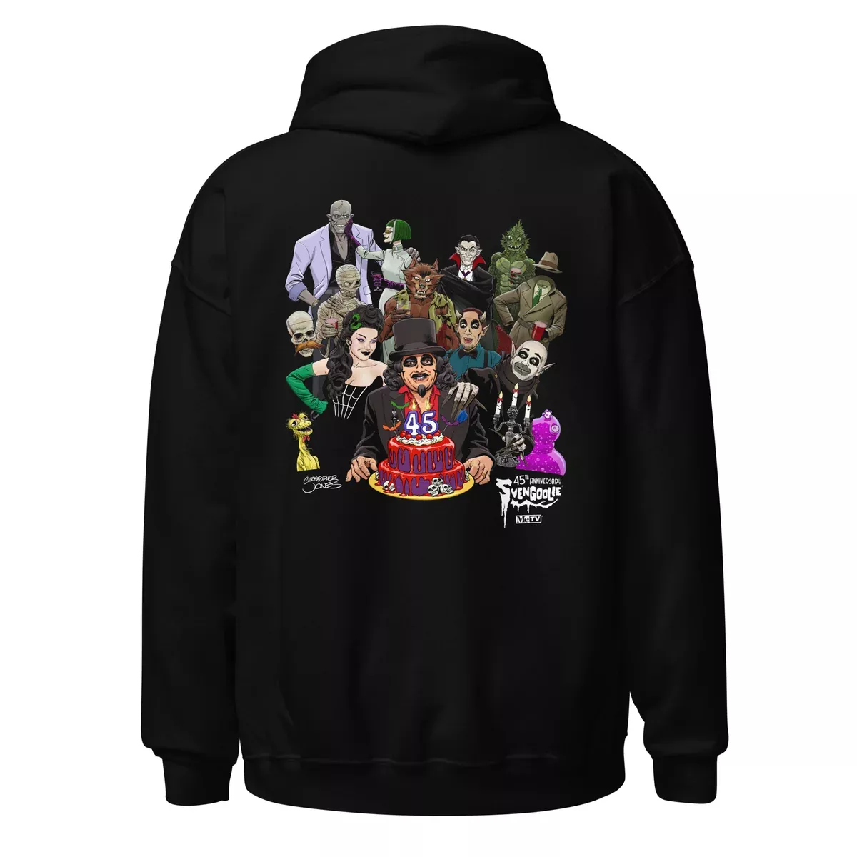 Svengoolie 45th Anniversary Pullover Hoodie by Christopher Jones