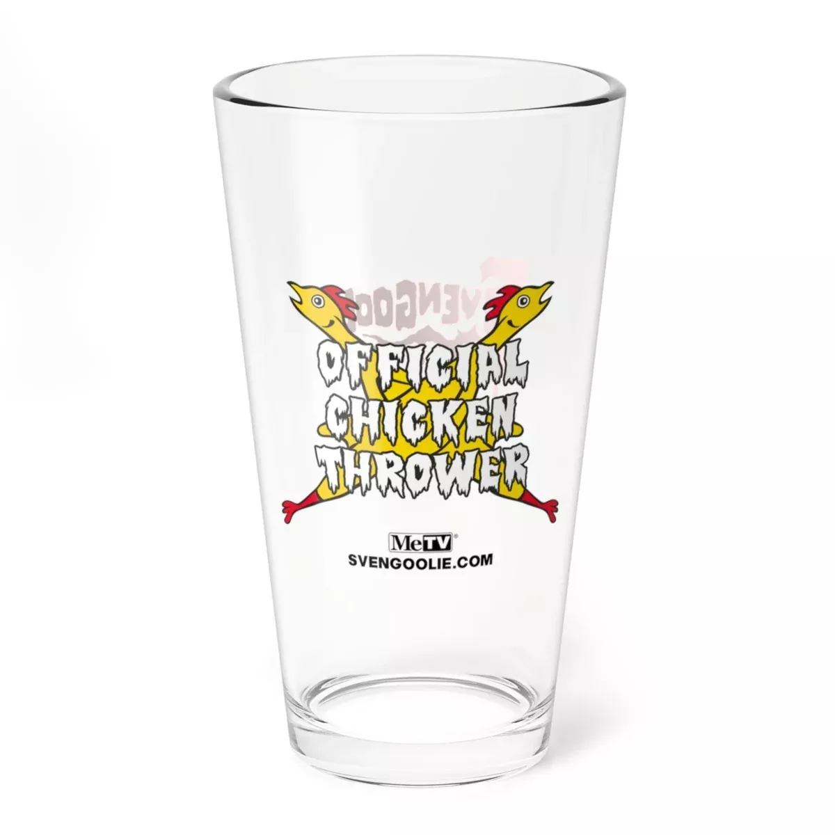 Svengoolie Official Chicken Thrower Pint Glass