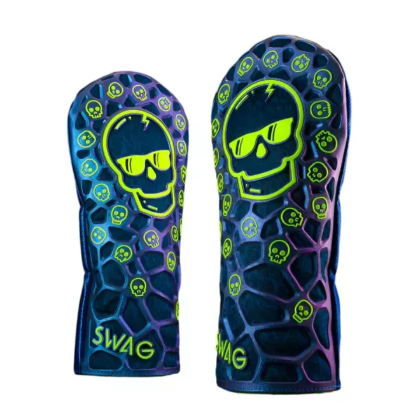 Swag Golf - Dazzle Blue Skull TPU Driver Headcover