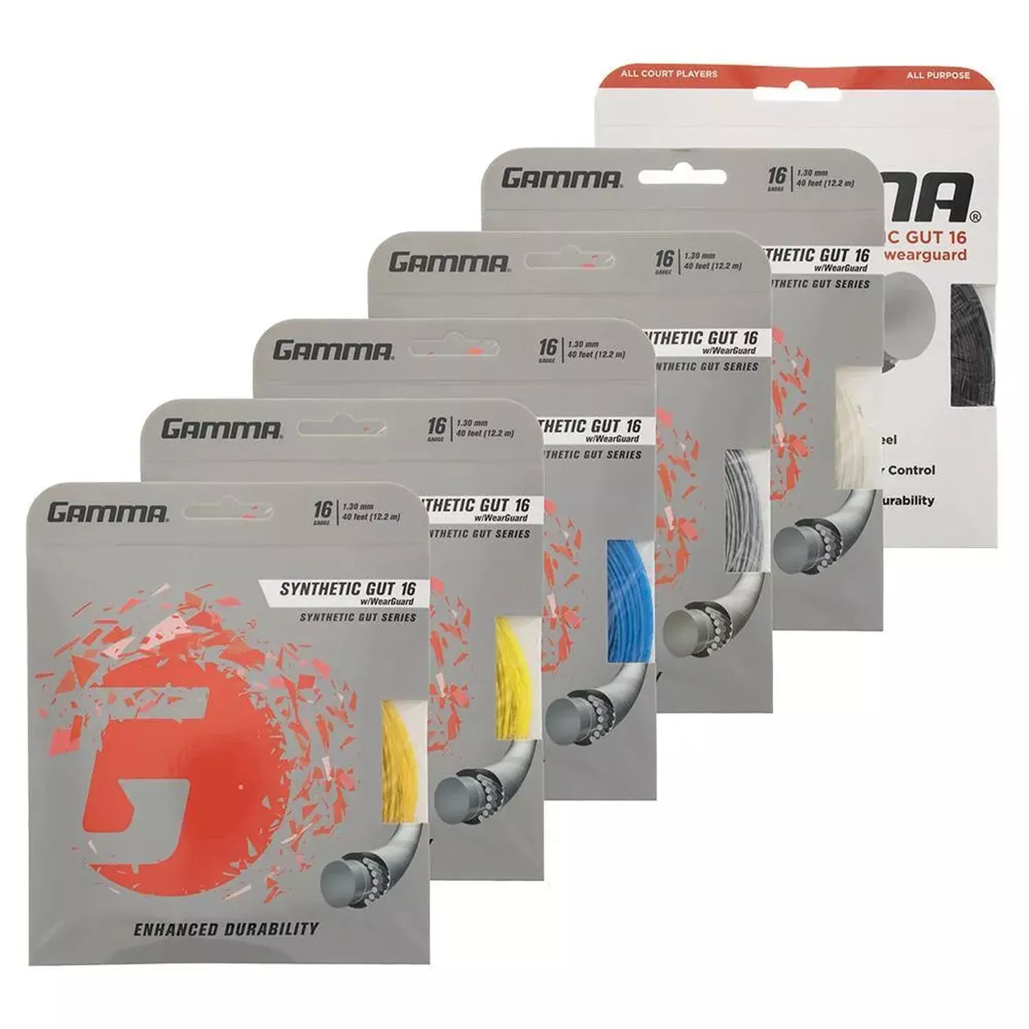 Synthetic Gut with Wearguard 16G Tennis String