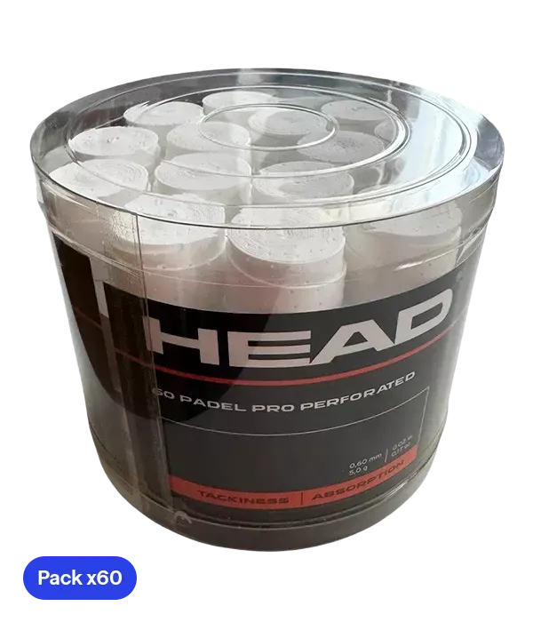 Tambor Overgrips HEAD Padel Pro Perforado White (x60)
