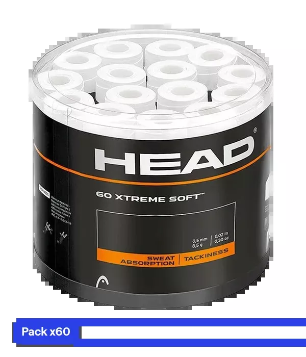 Tambor Overgrips HEAD Xtreme Soft Blancos (x60)