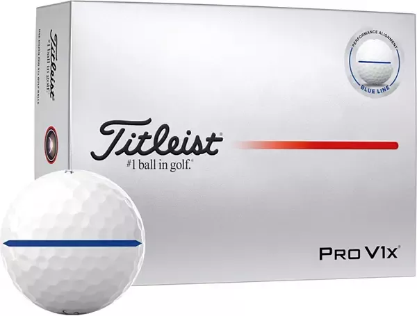 Titleist 2025 Pro V1x Performance Alignment Blue Golf Balls