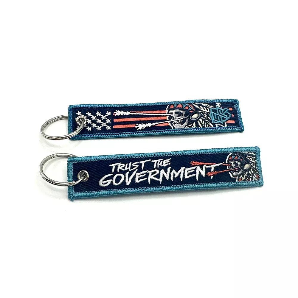 Trust the Government Jet Tag Keychain