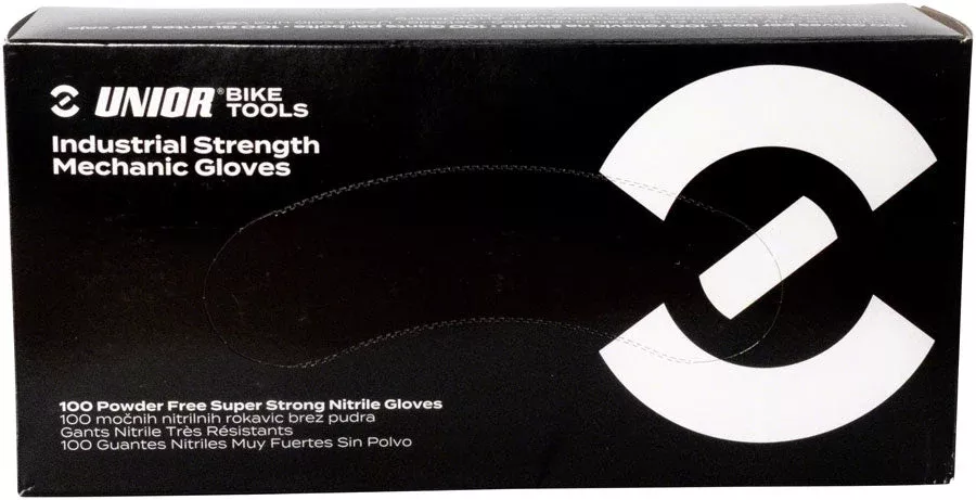 Unior Industrial Strength Nitrile Mechanic Gloves - Box 100 Medium
