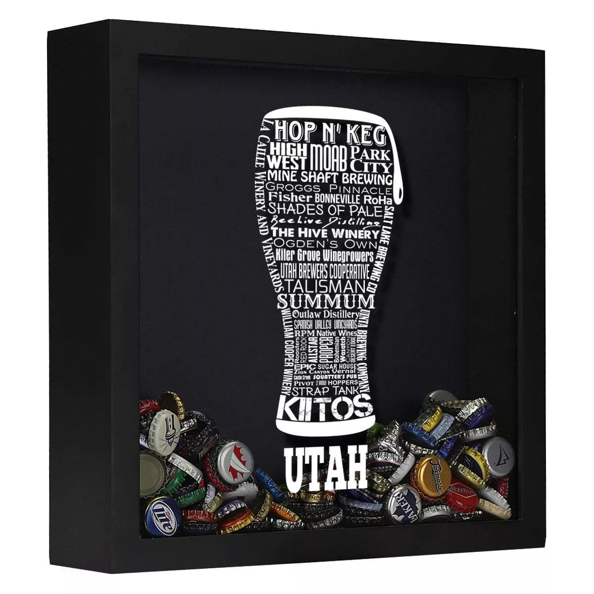 Utah Beer Typography Shadow Box