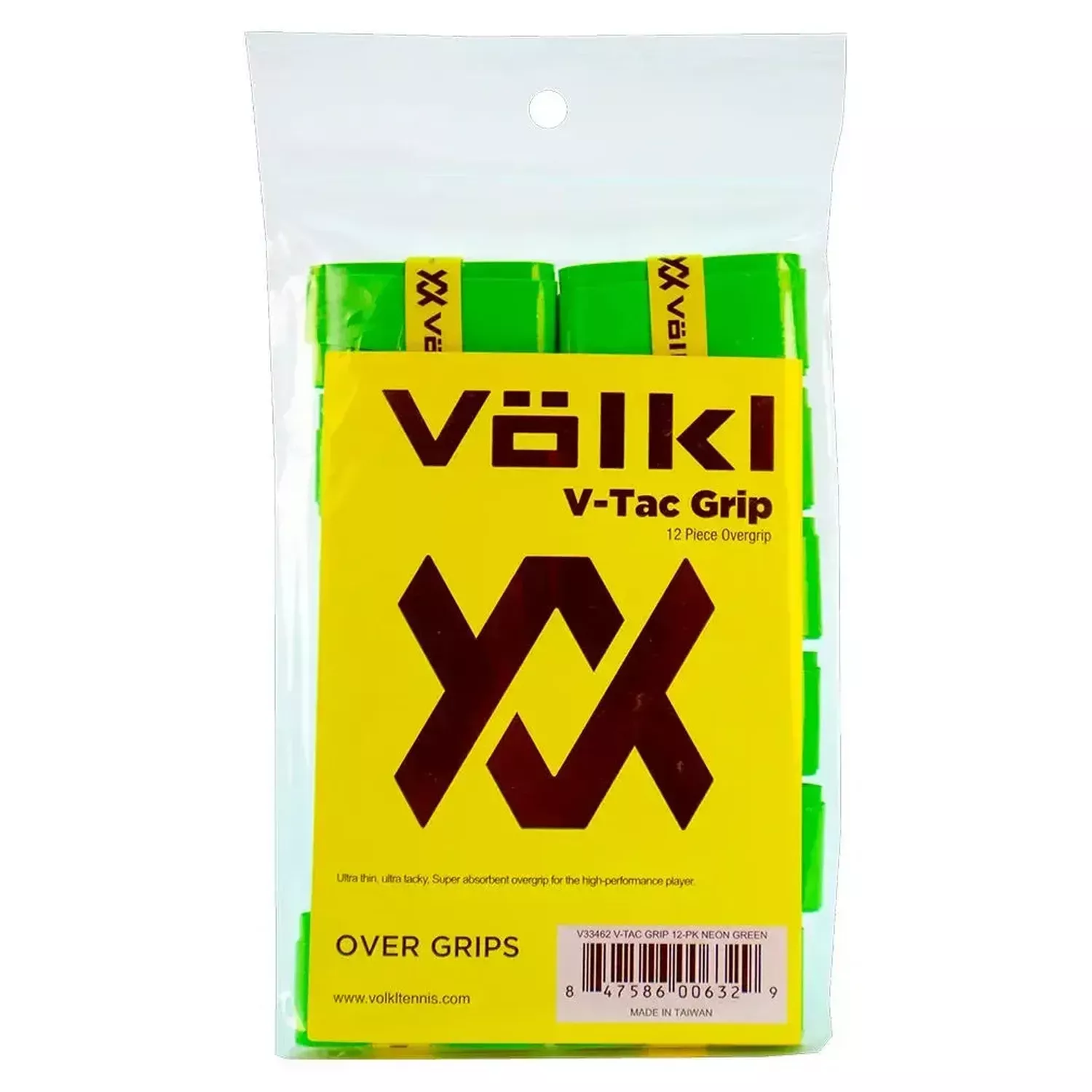 V-Tac Tennis Overgrip 12 Pack Neon Green