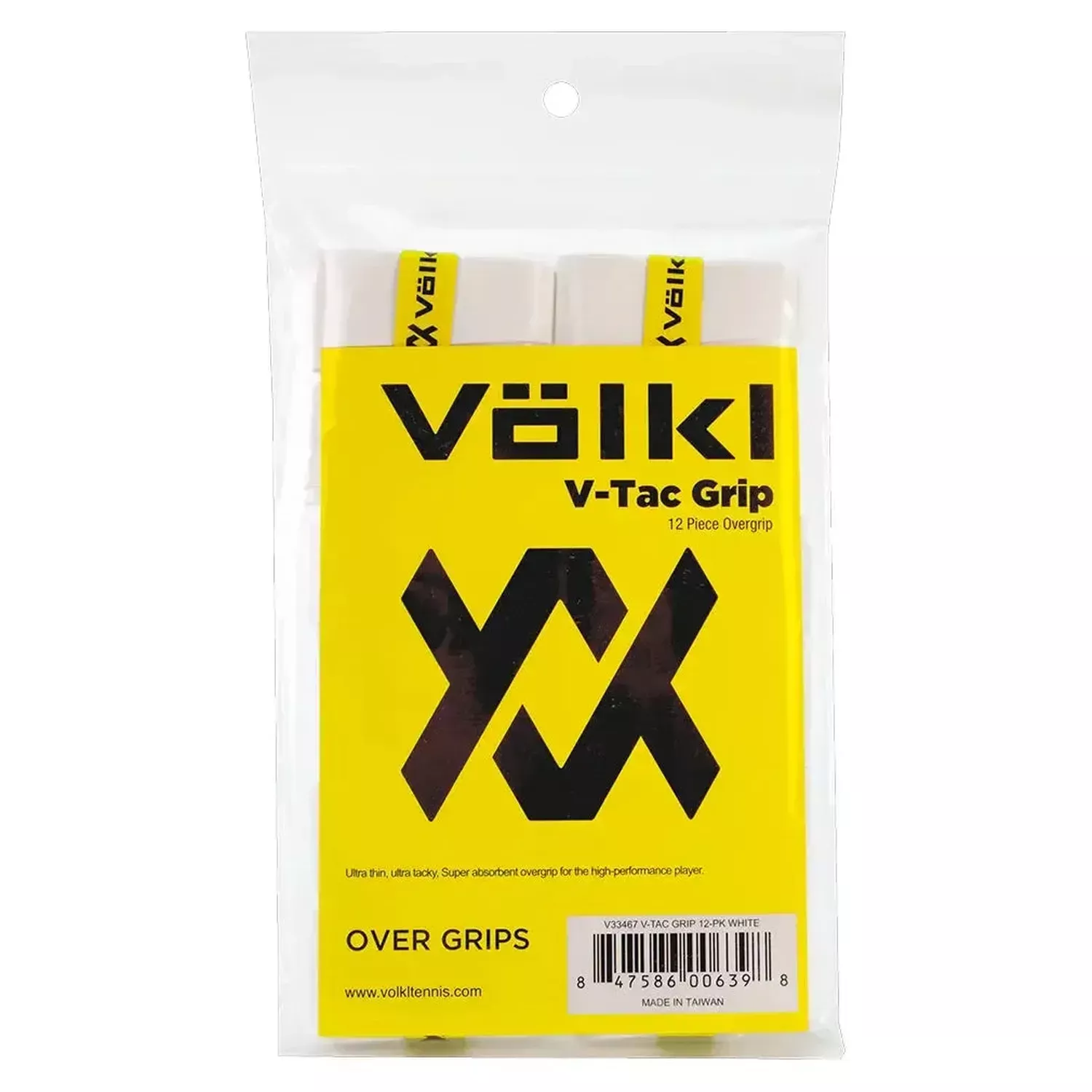V-Tac Tennis Overgrip 12 Pack White