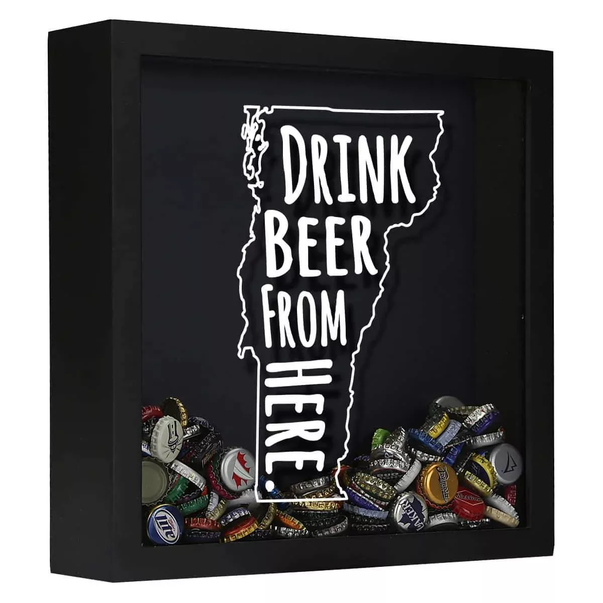 Vermont Drink Beer From Here Beer Cap Shadow Box