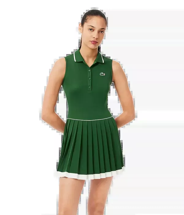 Vestido Lacoste Verde/White 2025