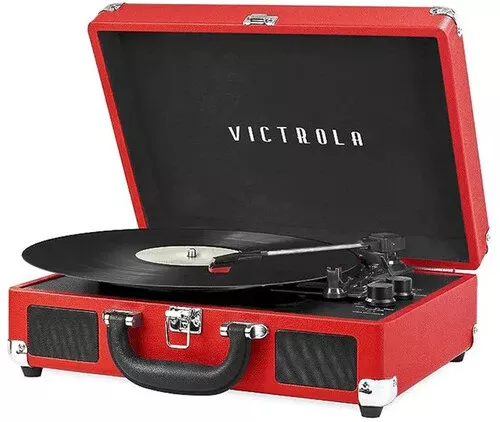 Victrola Journey Bluetooth Suitcase 3 Speed Turntable Red