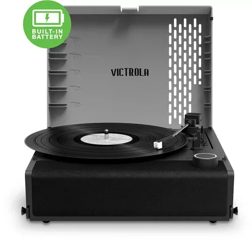 Victrola Revolution GO Portable Record Player: Gray