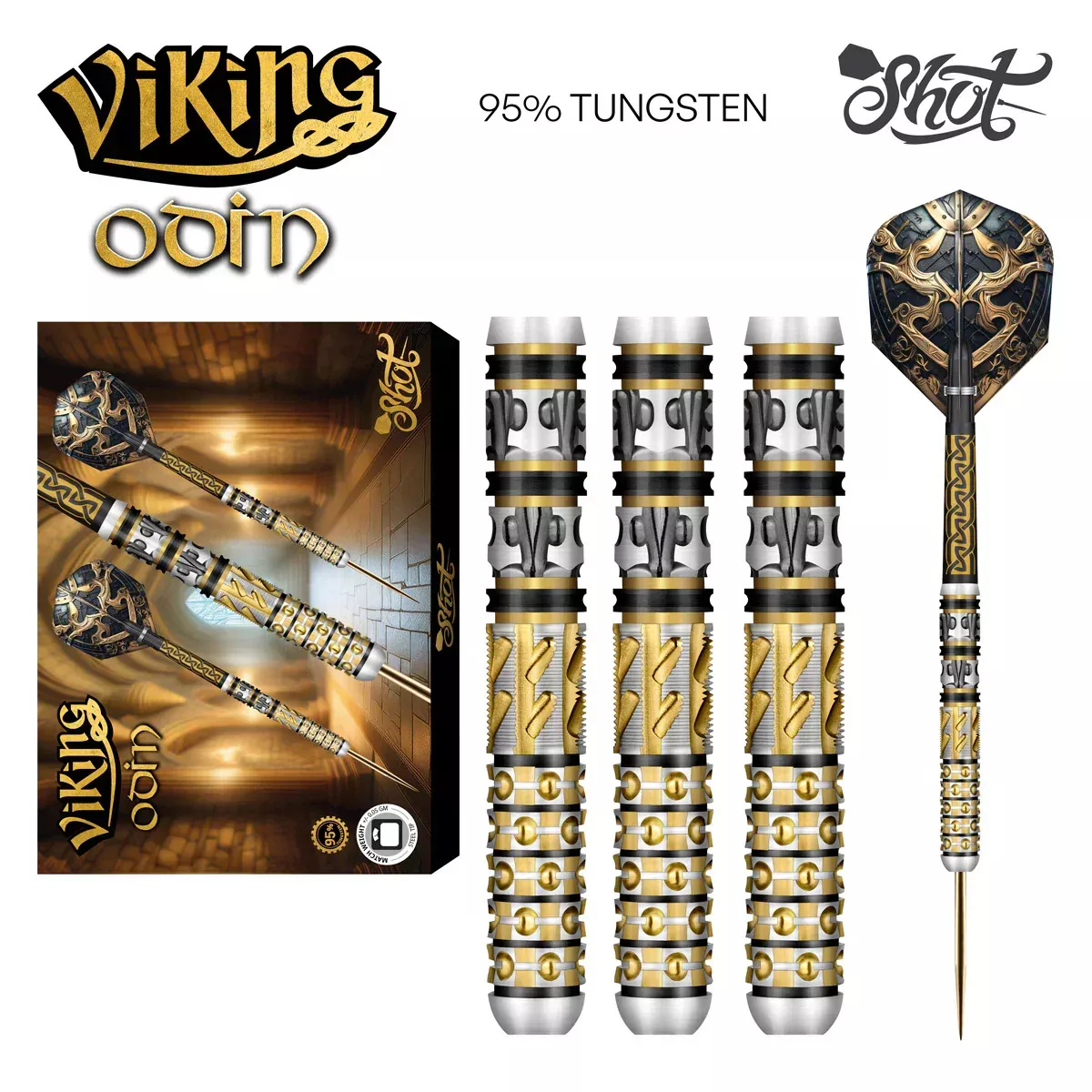Viking Odin Steel Tip Dart Set - 95% Tungsten