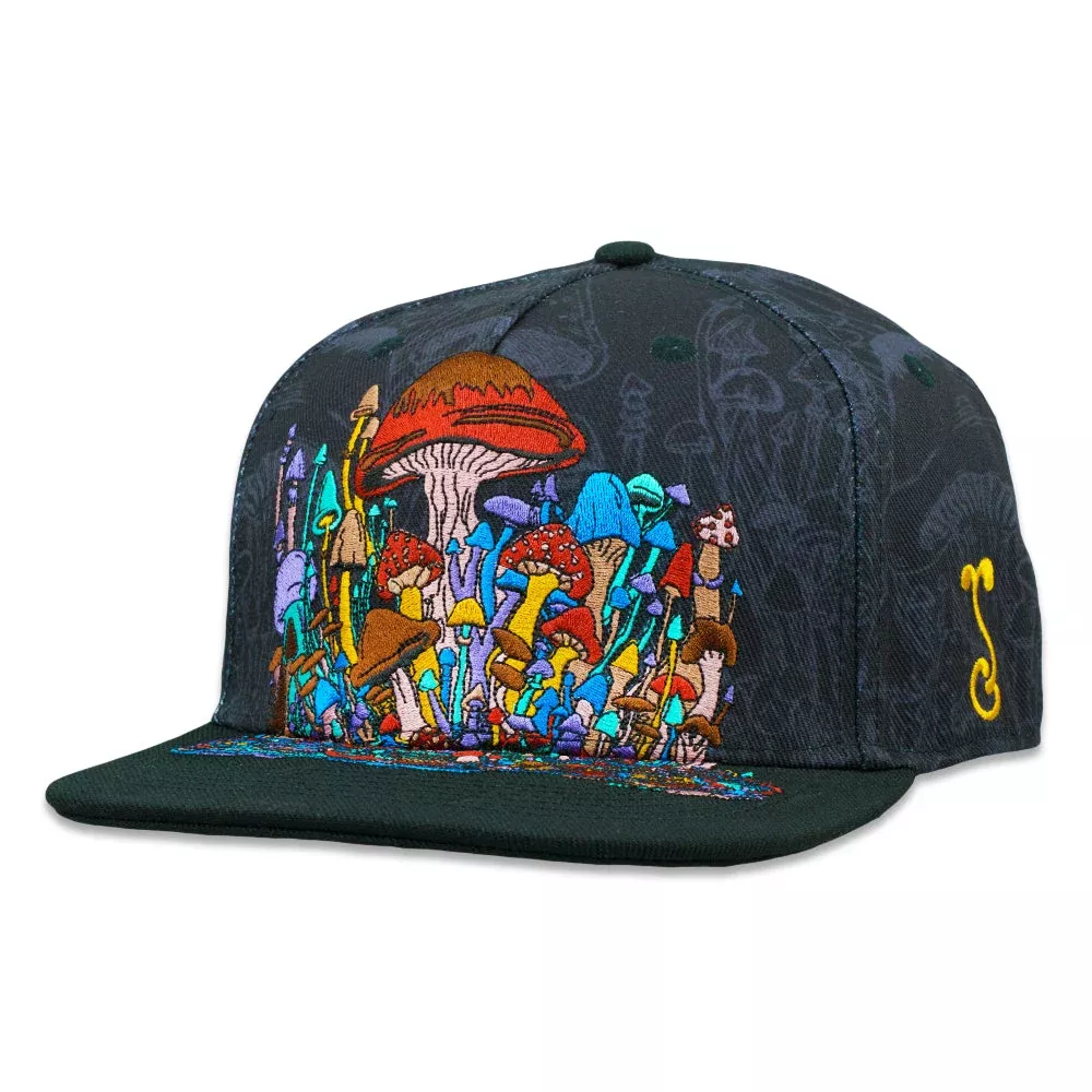 Vincent Gordon Melty Mushrooms Black Fitted Hat