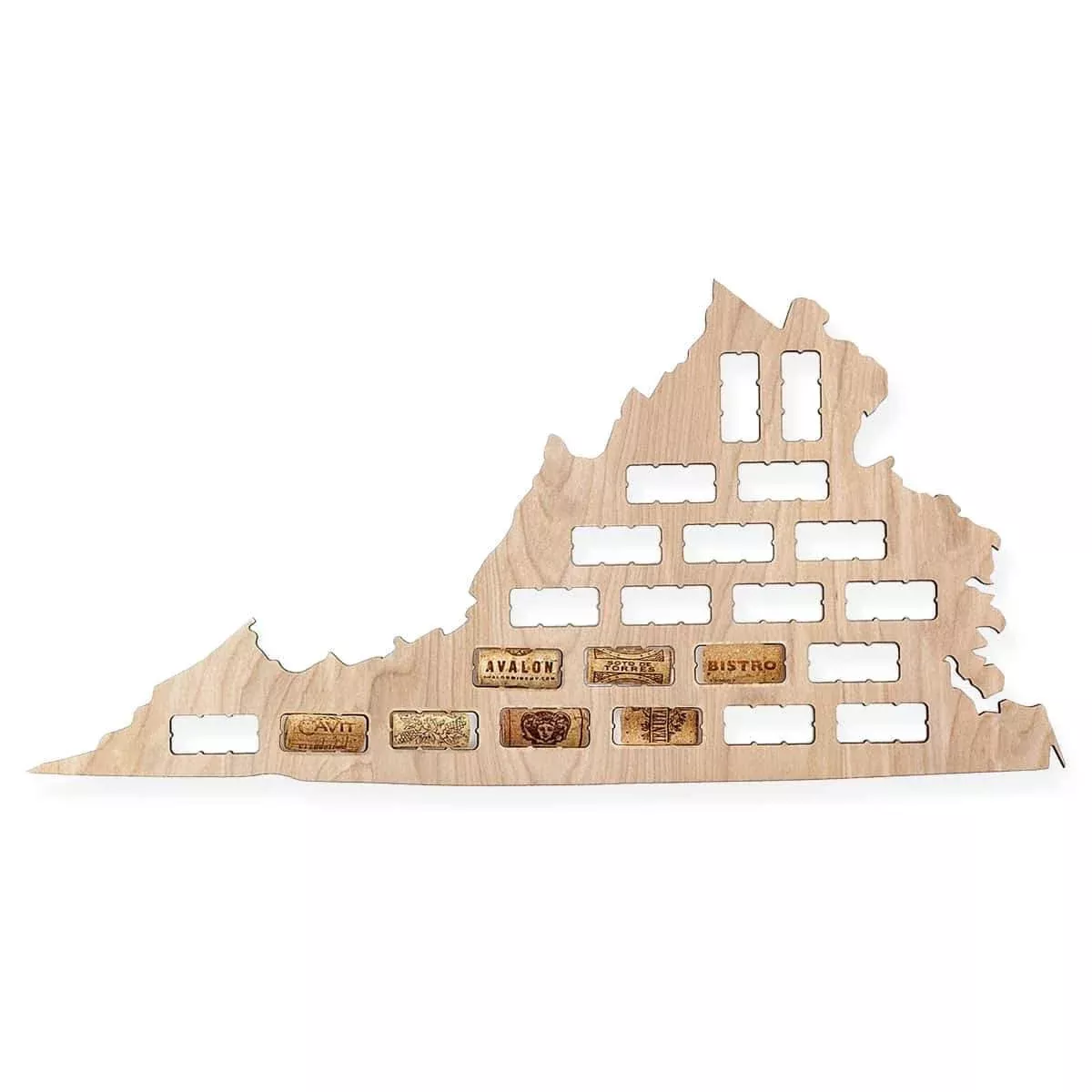 Virginia Wine Cork Map