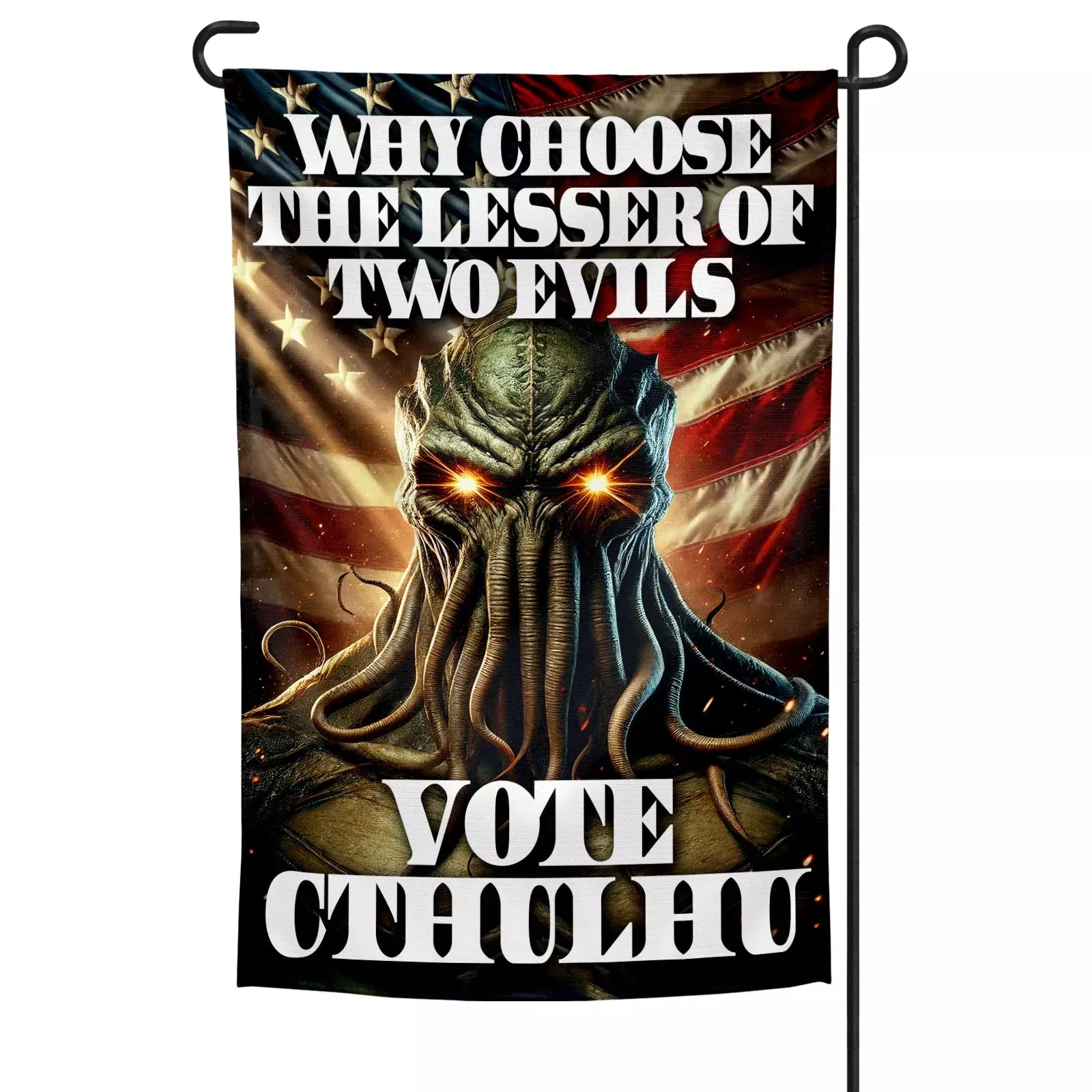 Vote Cthulhu Garden Flag