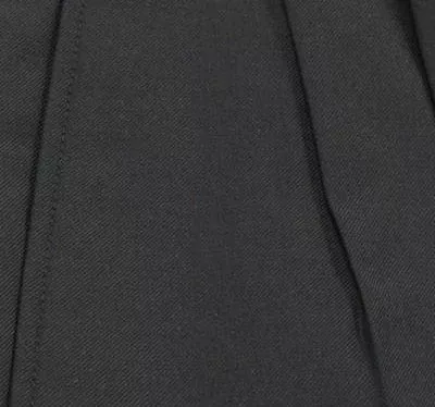 Washable Wool Blend Pleated Black Pants