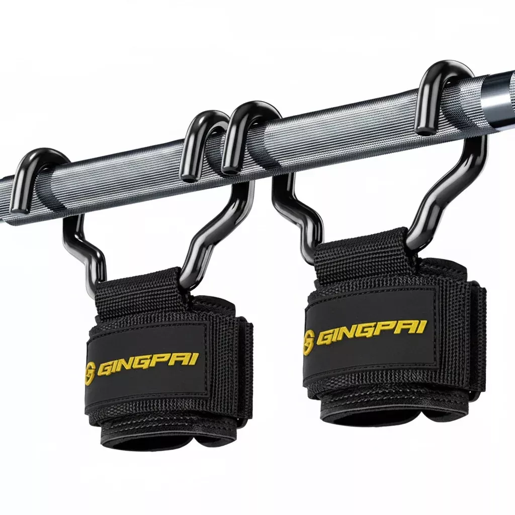 Weight Lifting Hooks with Wrist Wraps Gym Grip Straps