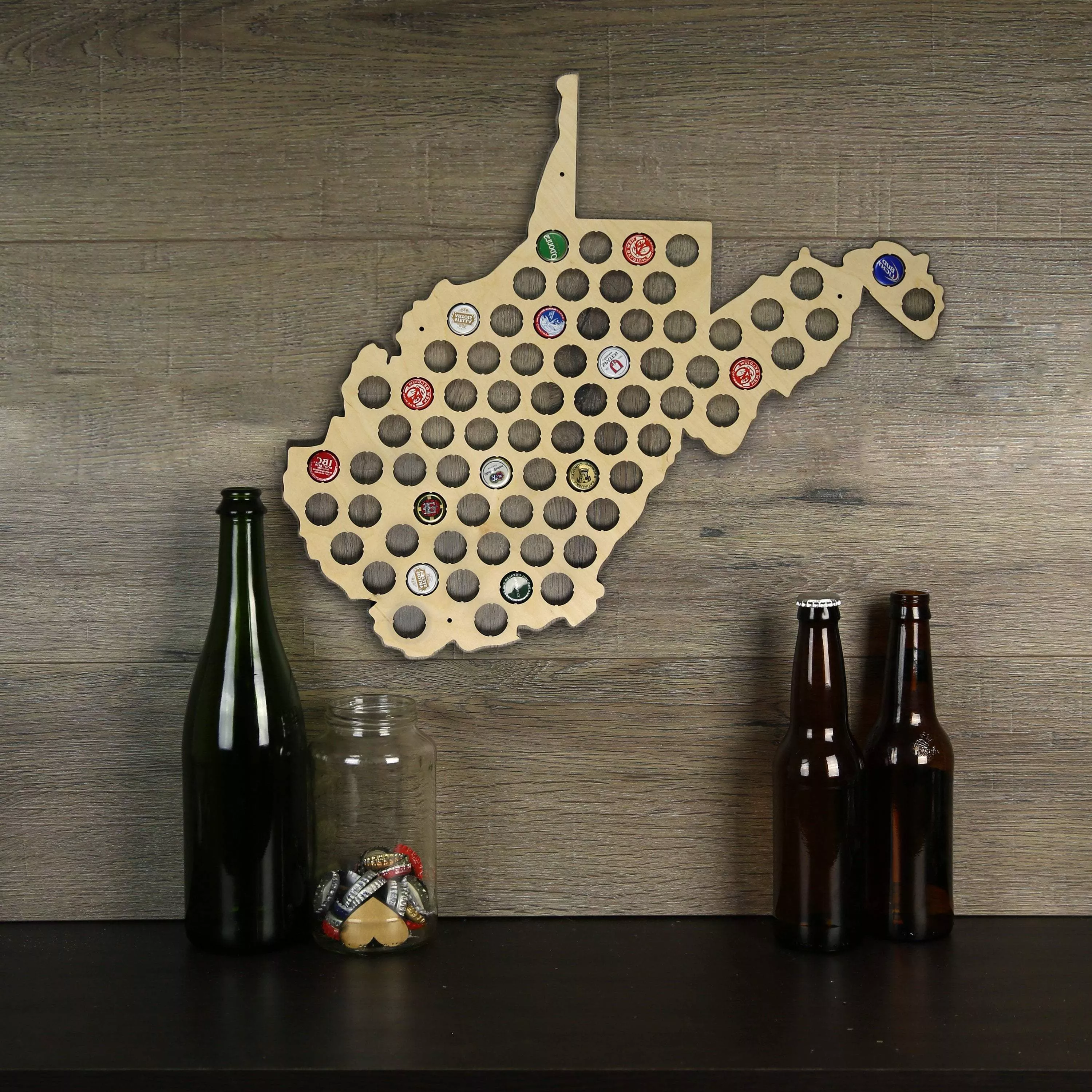 West Virginia Beer Cap Map