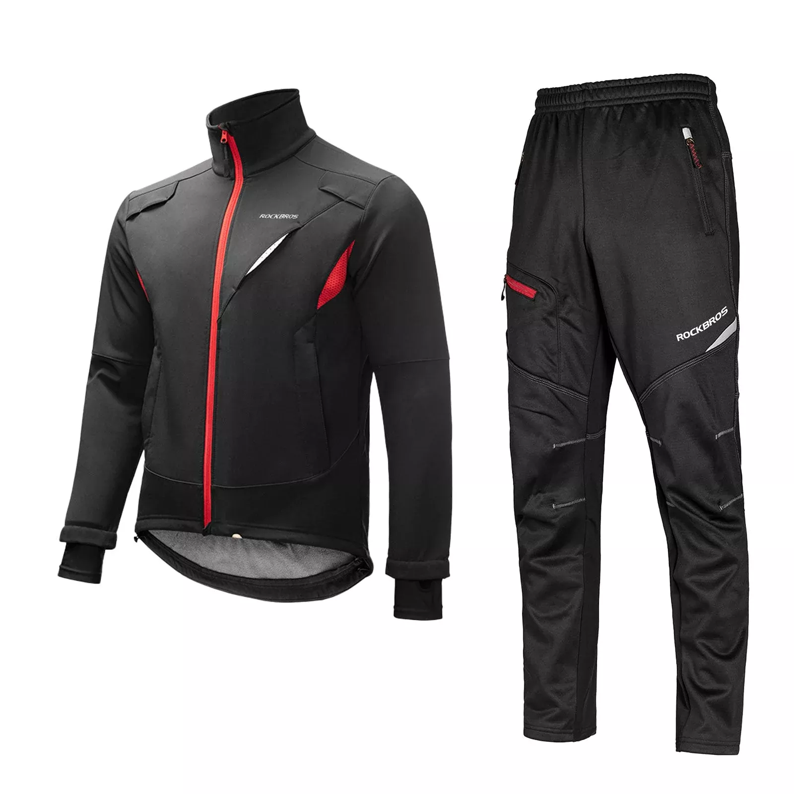 Winter Jacket & Pants Men's Windproof Cycling Suit