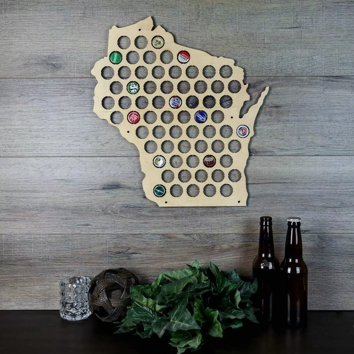 Wisconsin Beer Cap Map