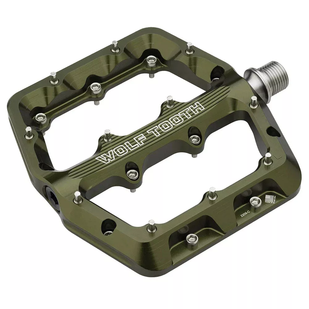 Wolf Tooth Components Waveform Platform Pedal Small Olive