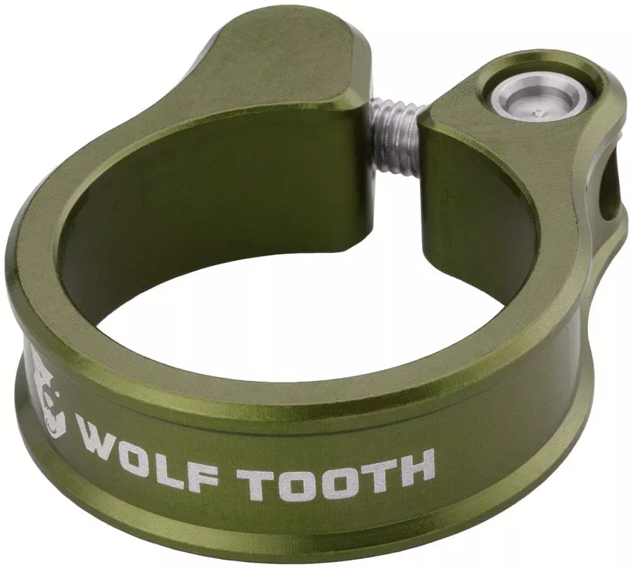 Wolf Tooth Seatpost Clamp - 34.9mm Bolt-On Olive