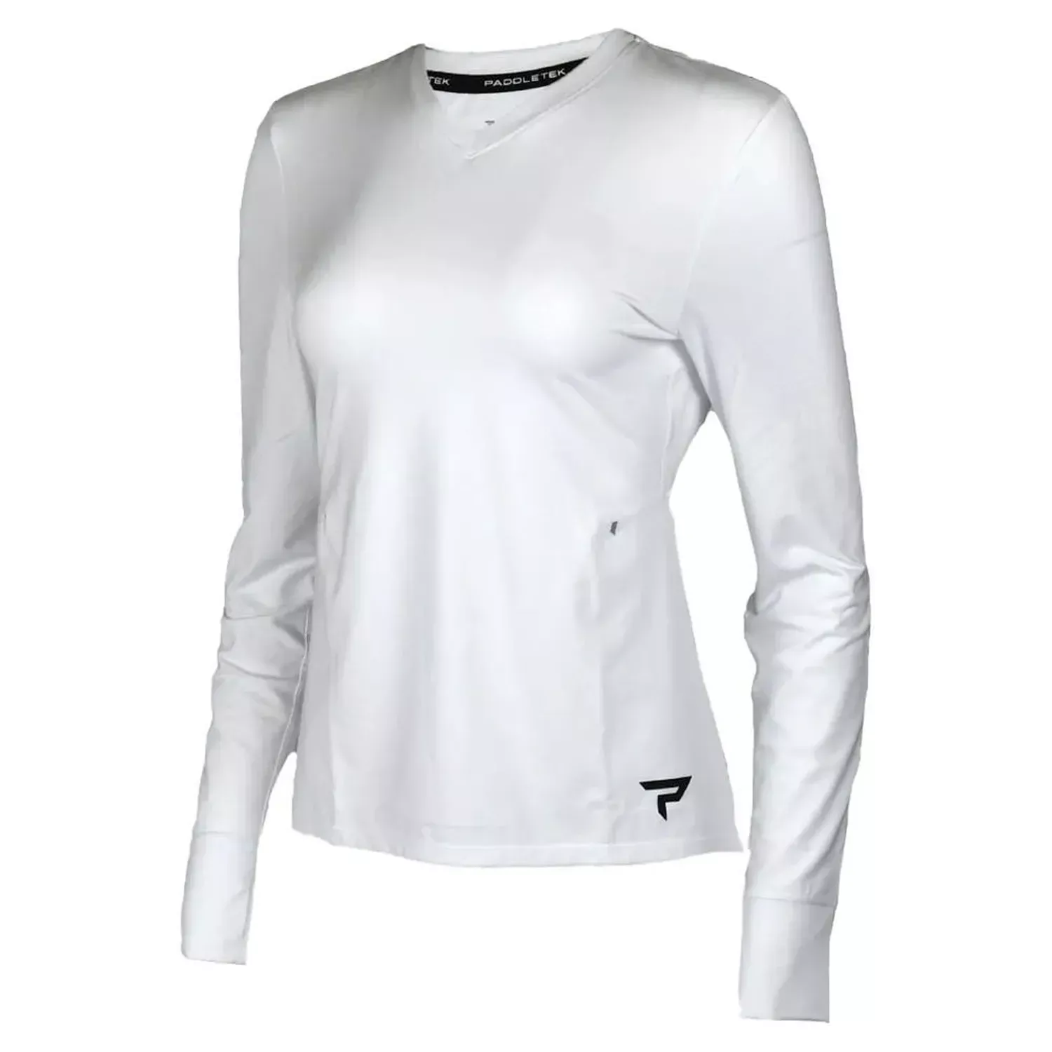 Womens Long Sleeve Performance Top White and Black