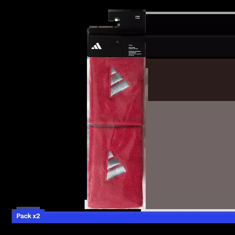 Wristband Adidas Largas Rojas Logo Grande
