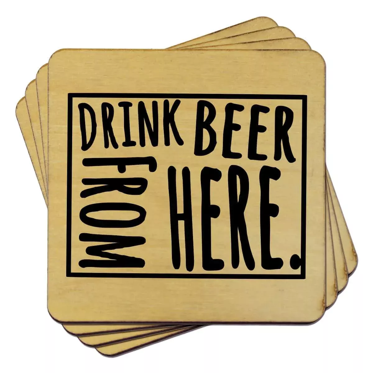 Wyoming Drink Beer From Here Coasters