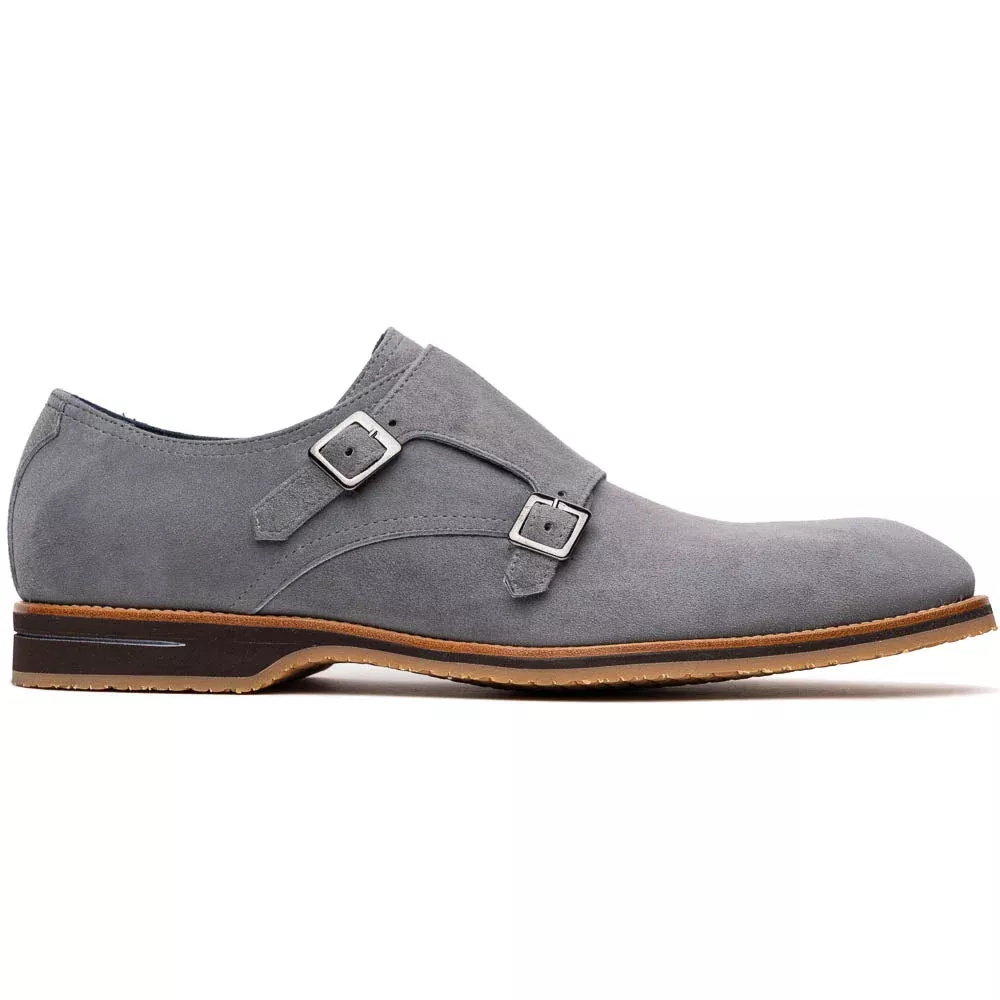Zelli Legerra Goat Suede Monk Strap Grey (56-105-GRY)
