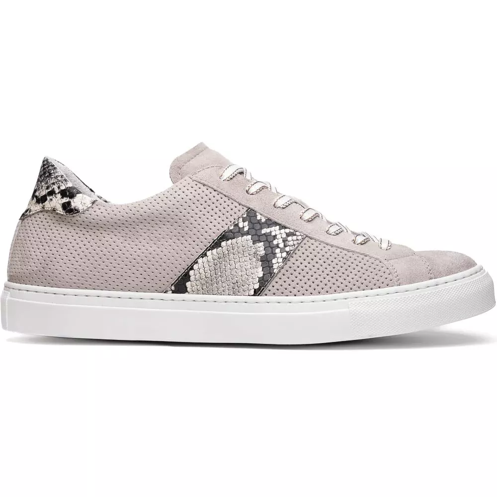 Zelli Olympias Python & Sueded Goatskin Sneakers Grey (66-100-GRY)